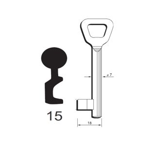 Klíč Hobes tvarový číslo 15