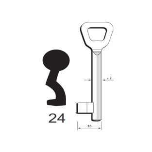 Klíč Hobes tvarový číslo 24