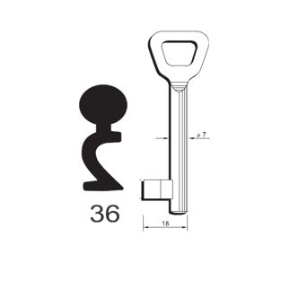 Klíč Hobes tvarový číslo 36