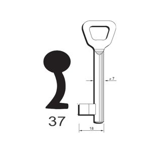 Klíč Hobes tvarový číslo 37