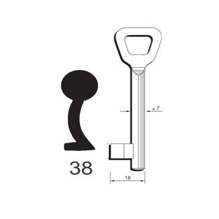 Klíč Hobes tvarový číslo 38