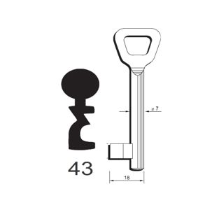 Klíč Hobes tvarový číslo 43