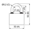Zámek visací Richter RV.OVAL.32