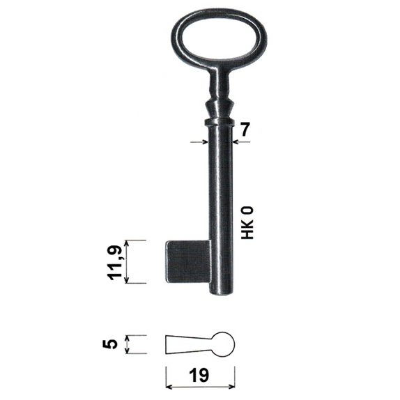 Klíč dozický HK 0