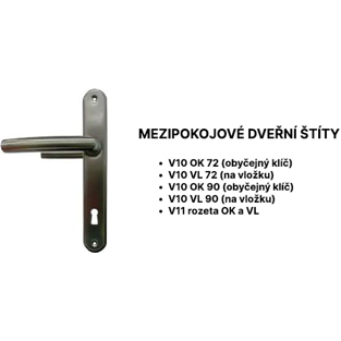 Kování Vemak V10 (dveřní štíty)