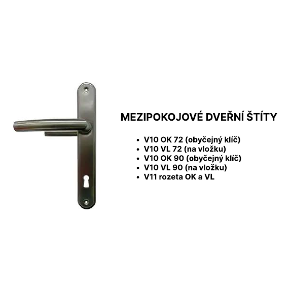 Kování Vemak V10 VL 90 nerez mat - klika/klika