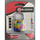 Zámek visací BLOSSOM s potiskem 32 mm, 3 klíče
