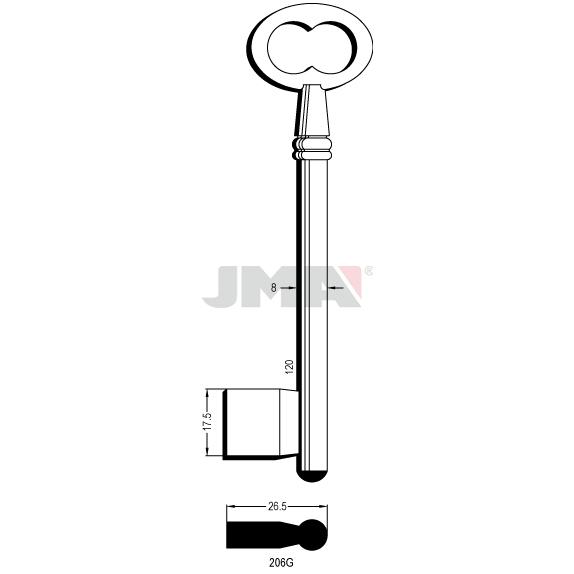 Klíč JMA 206G