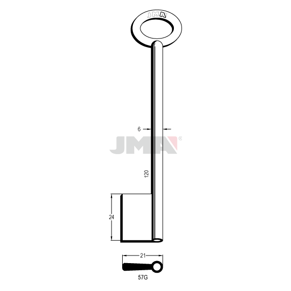 Klíč JMA 57G NIK/G