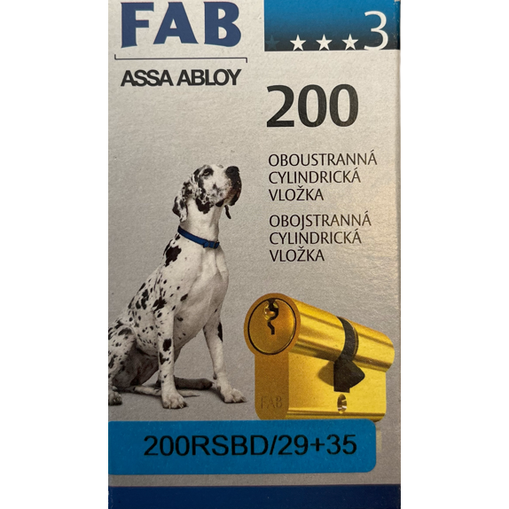 Vložka FAB 200RSBD 29+35 2018R, 3 klíče