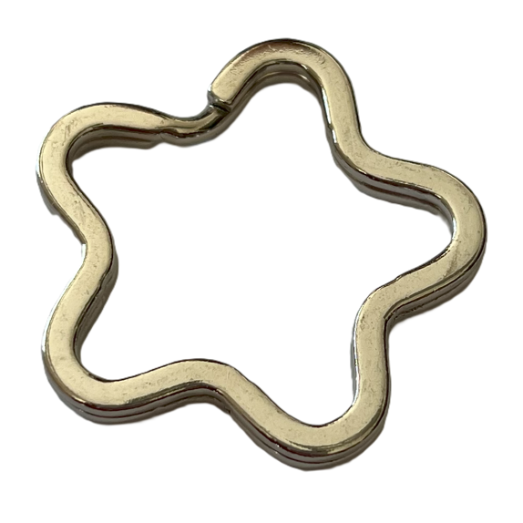 Přívěsek - Kroužek plochý - Hvězdička